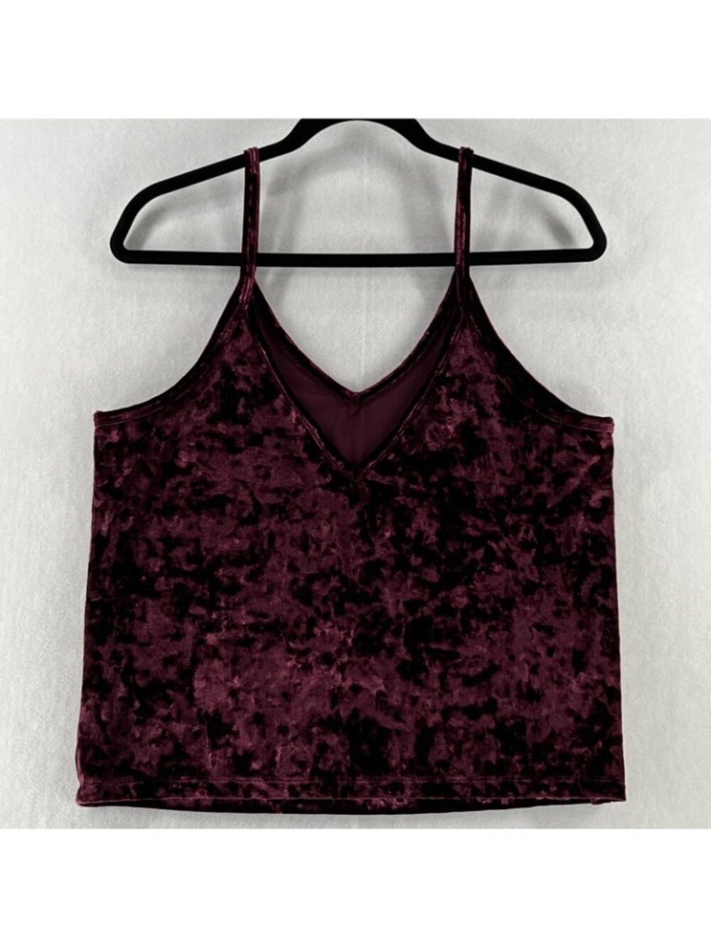 Victoria's Secret Pink Cami Tank Top Womens Size L Sleepwear Sleeveless Burgundy - Picture 2 of 10